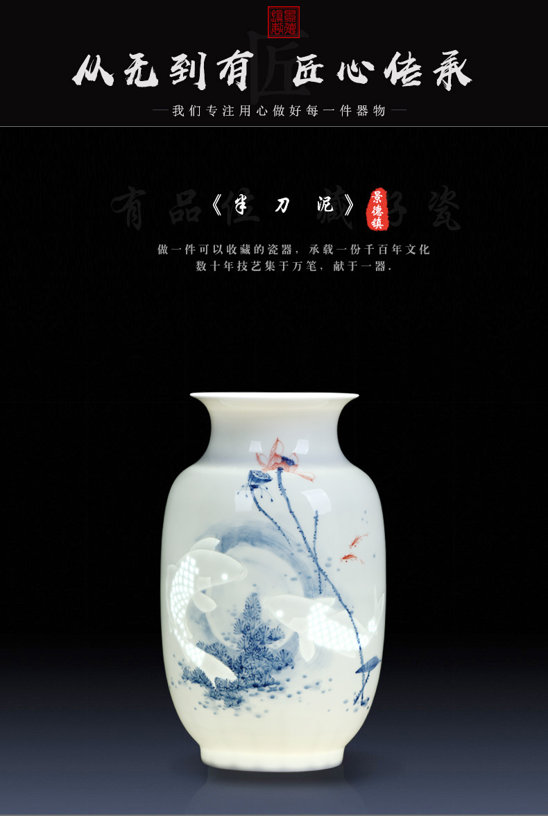 Jingdezhen ceramic checking out creative its all hand - made vases, sitting room adornment furnishing articles leading business gift