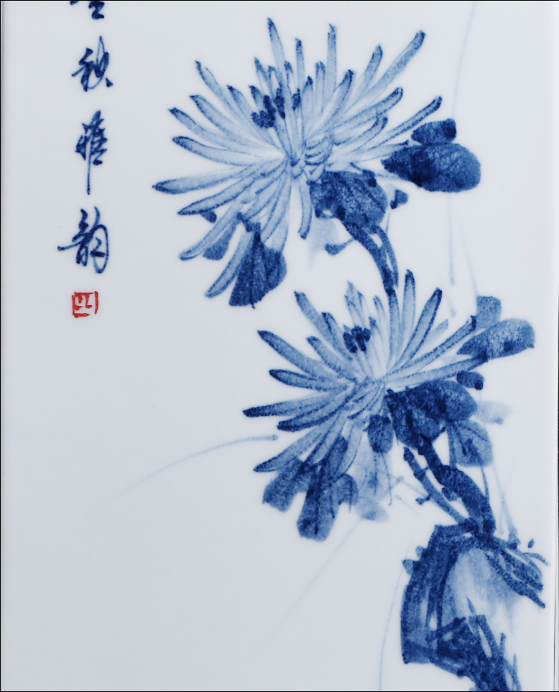 Jingdezhen blue and white by patterns of hand - made ceramics of large vases, flower arranging and calligraphy scrolls cylinder furnishing articles