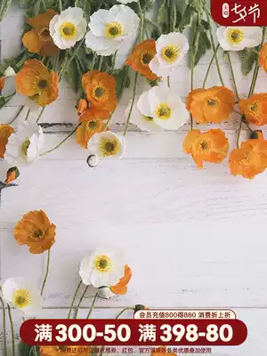 Simulation poppy flower fake flower simulation flower living room dining table decoration flower arrangement Simulation flower arrangement bouquet Home decoration floral art