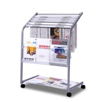Able 9302 Standard Type Press Shelf Bookstand Newspaper Shelf Propaganda Data Shelf Magazine Rack Pulley Feet