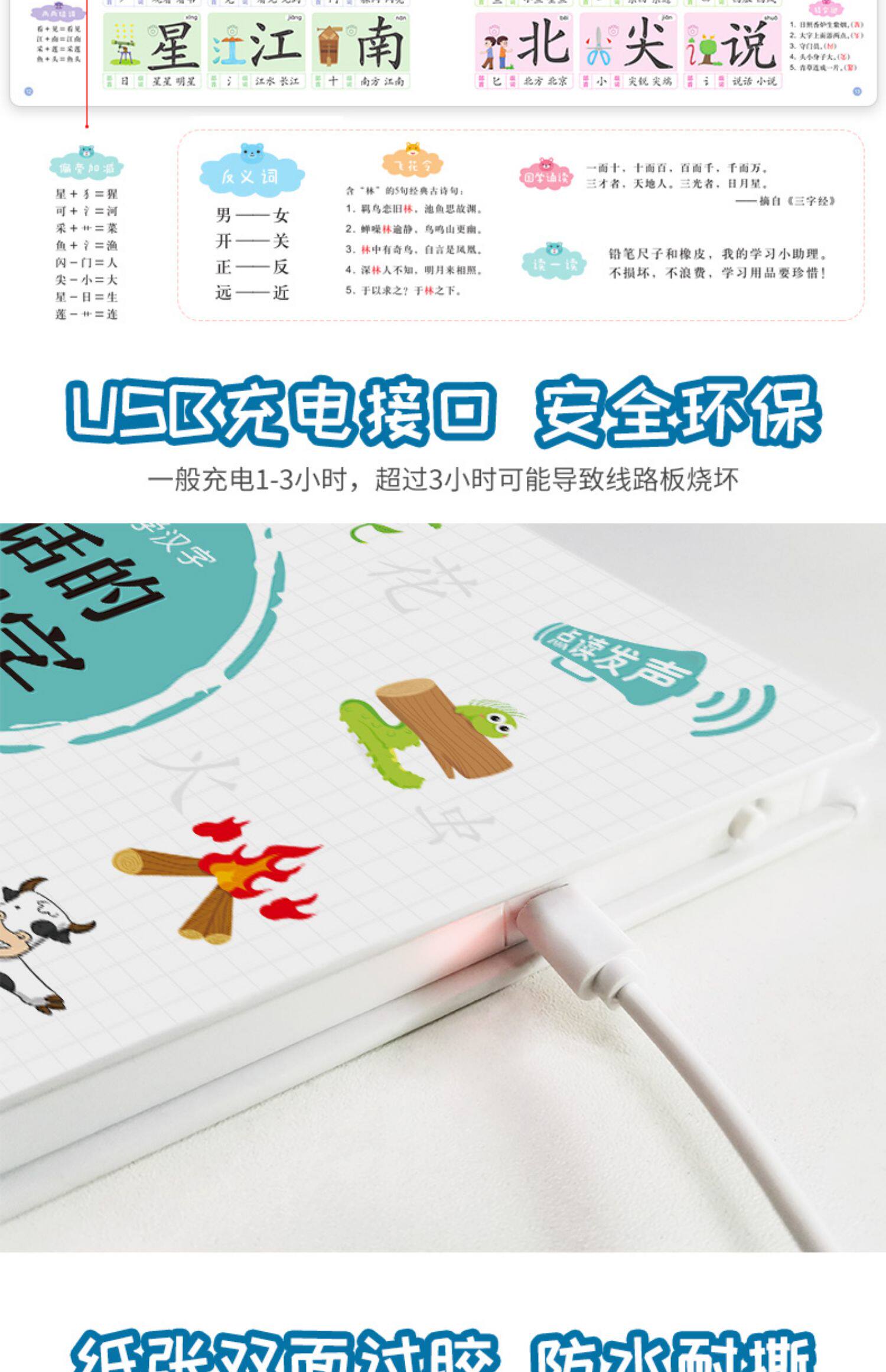 Детские обучающие компьютеры, электронные плакаты 会说话的象形识字有声书儿童早教学习点读机宝宝发声读物益智玩具