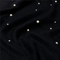 Hand sewn pearls Magnificent Noble Gas Nails Pearl Cape Black Water Corrugated Pure Mountain Cashmere Scarves women Winter cashmere