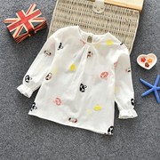 . Bé ba tuổi cotton 4 tuổi xuân váy 6 tuổi nhạc nữ hàng đầu Hàn Quốc phiên bản một tuổi và một nửa thời trang Sáu thời trang mỏng.