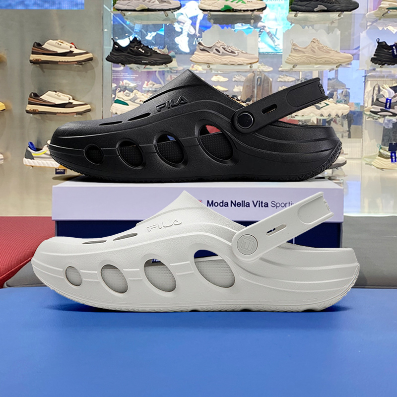 Fila Bubble Slippers for Men and Women 2026 Summer New Style Clog Shoes Thick-Soled Closed-Toe Shoes F12W/M621511