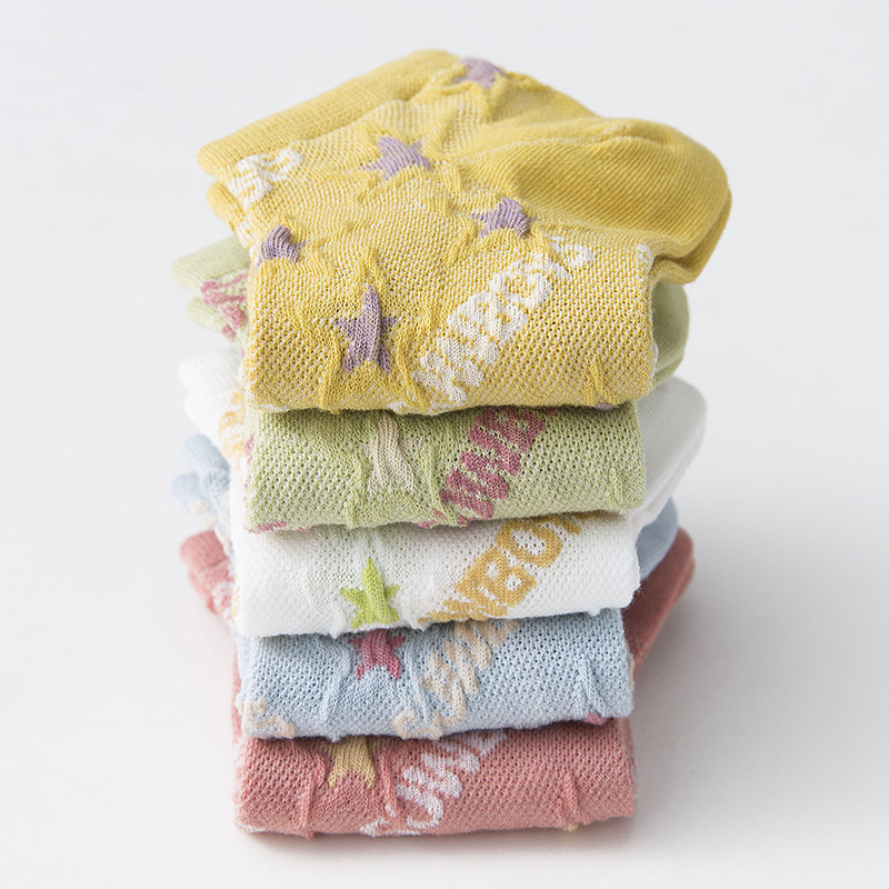 Short tube socks female ins tide spring and summer thin socks cotton shallow mouth low help cute Japanese girl style invisible socks