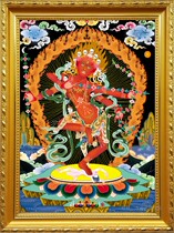 Customized Ming Buddha Mother portrait Tibetan tantric protection Thangka photo paper plastic seal Buddha and Bodhisattva can be equipped with photo frame setting