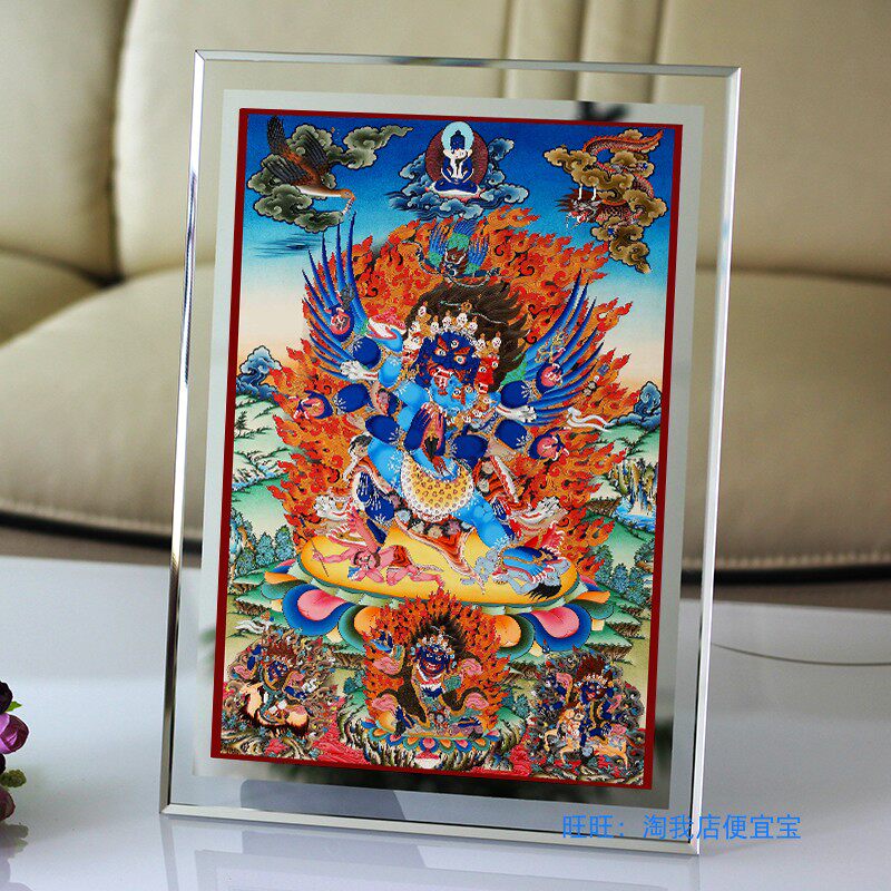 Custom Puba King Kong portrait Thangka Buddha painting double-sided plastic packaging photo paper printing