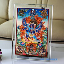Customized Puba King Kong portrait thangka tantric Guardian Buddha painting double-sided plastic seal photo paper printing bond