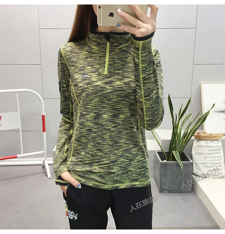 Dongkuan mỏng cashmere dài tay áo thun đáy ngoài trời tốc độ leo núi khô quần áo vỏ mềm quần áo - Quần áo ngoài trời áo gió nữ cao cấp