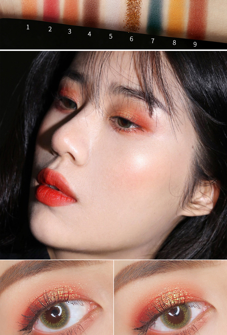 Lắc cùng một mạng bóng mắt đỏ nữ không thấm nước mới bắt đầu màu ngọc trai mờ màu đất siêu sáng khoai tây nghiền - Bóng mắt bảng mắt revolution