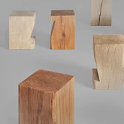 Gỗ rắn Bắc Âu băng ghế gỗ phân gốc khắc phân gỗ cọc bàn cà phê gỗ trang trí trụ gỗ khối trà phân gỗ rắn vuông phân - Các món ăn khao khát gốc