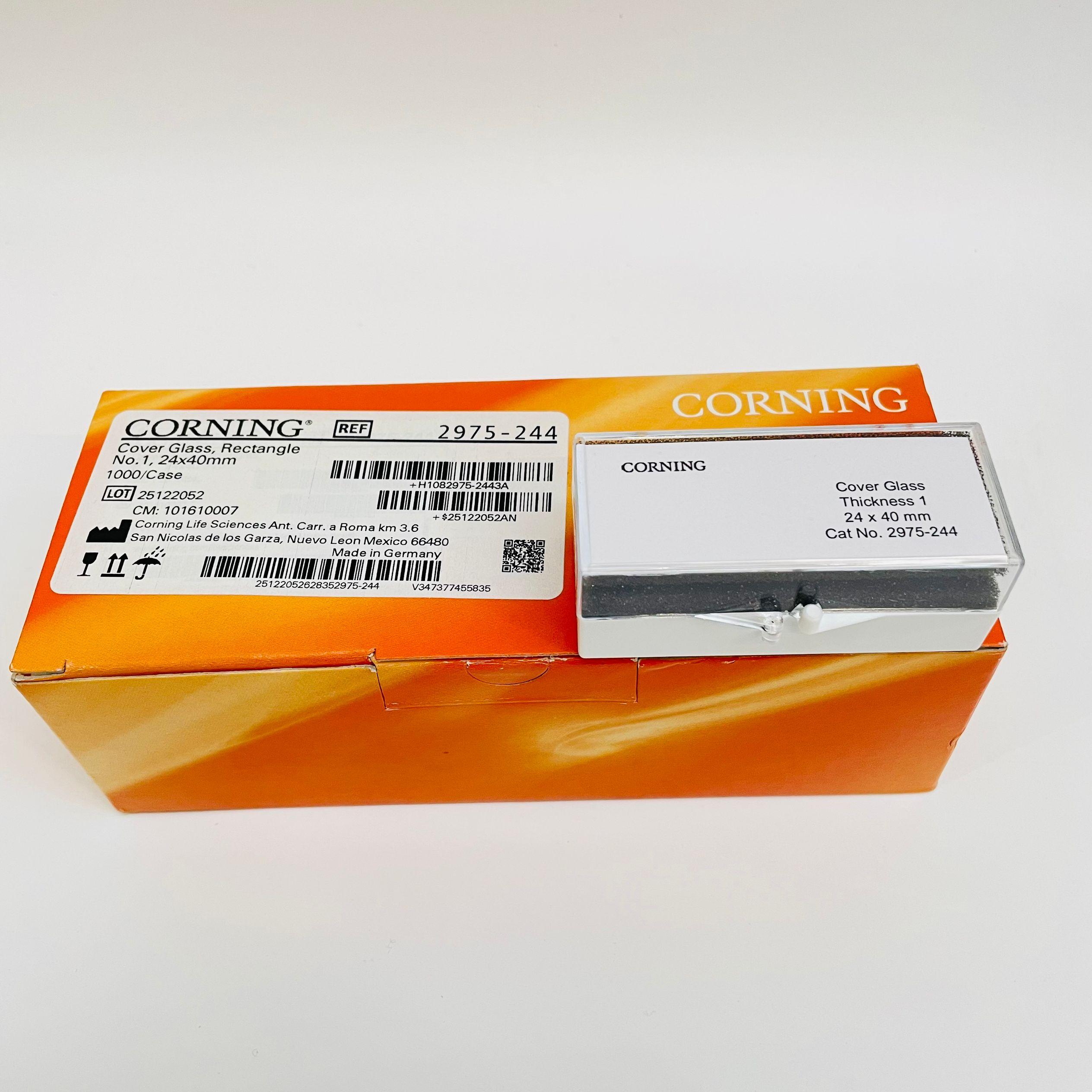 原装进口康宁Corning显微镜24x40mm盖玻片2975-244洁净免洗1#号厚