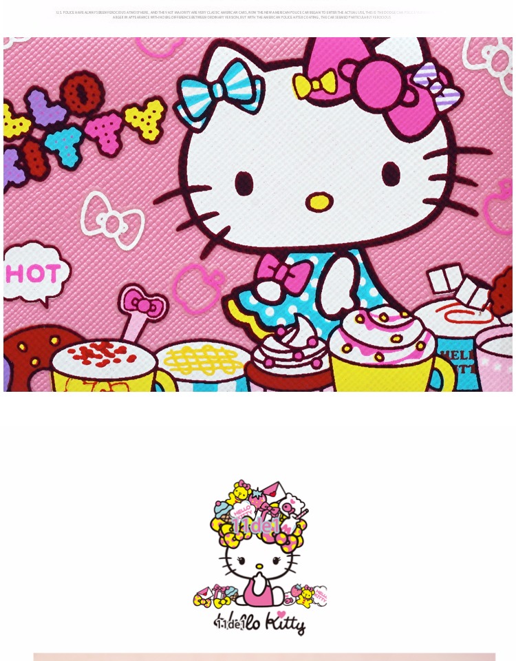 Gói thiệp Hello Kitty nữ nhỏ dễ thương đơn giản dung lượng lớn chống khử cực mỏng cô gái thẻ tim - Chủ thẻ ví đựng thẻ gucci