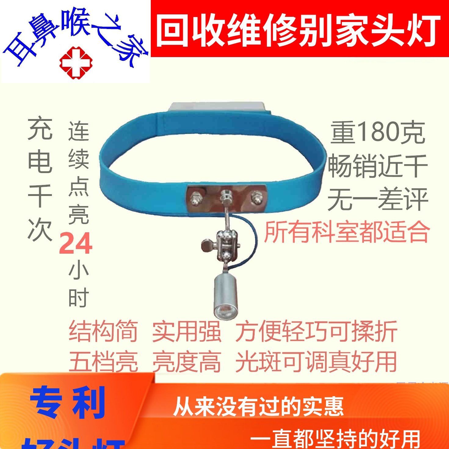 Imported LED cold light source for medical surgery inspection head lamp surgical facial features ear nose throat oral frontal mirror super value promotion