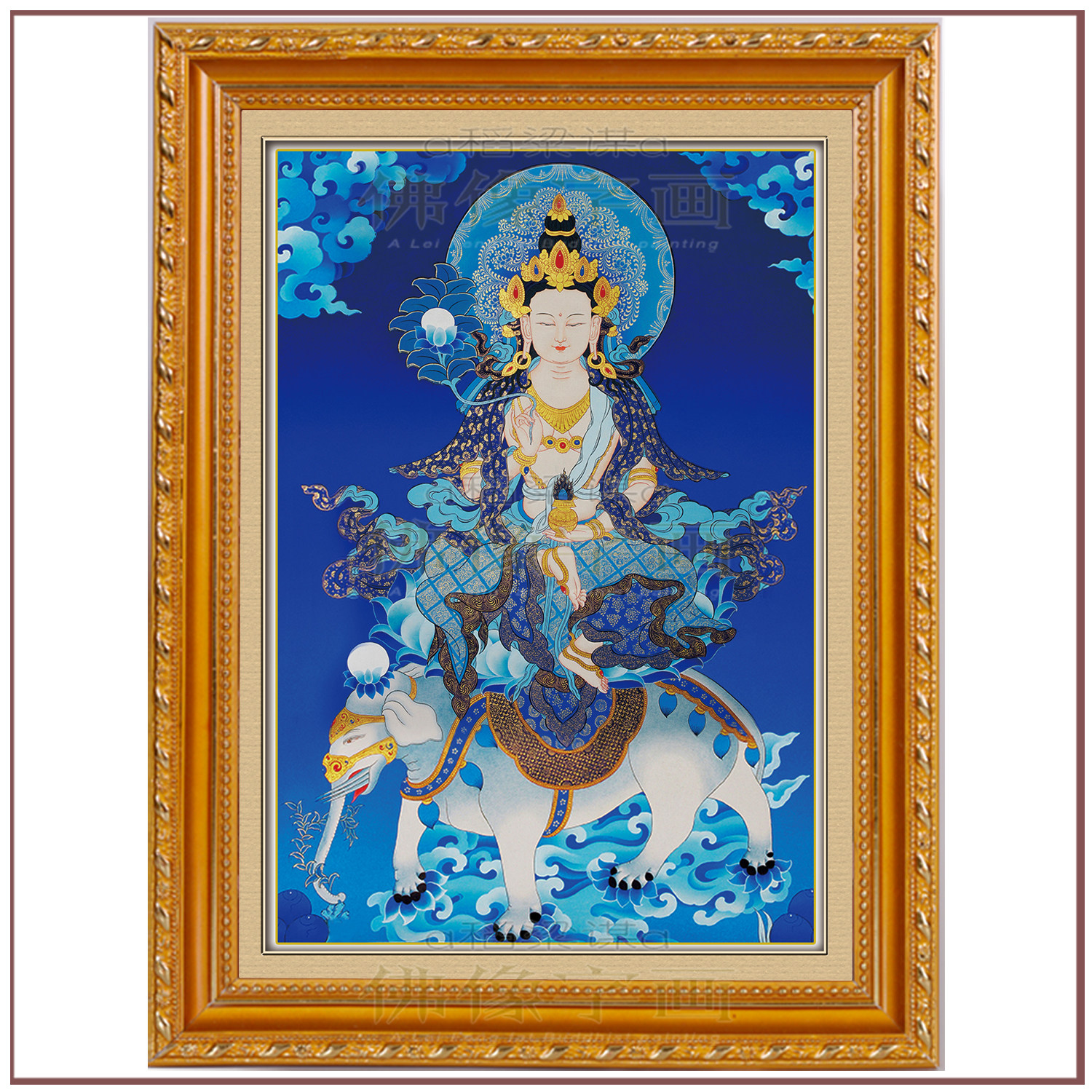 Tian Fuhui New custom Samantabhadra blue Thangka portrait Buddha painting Buddha Bodhisattva picture marriage 8-0