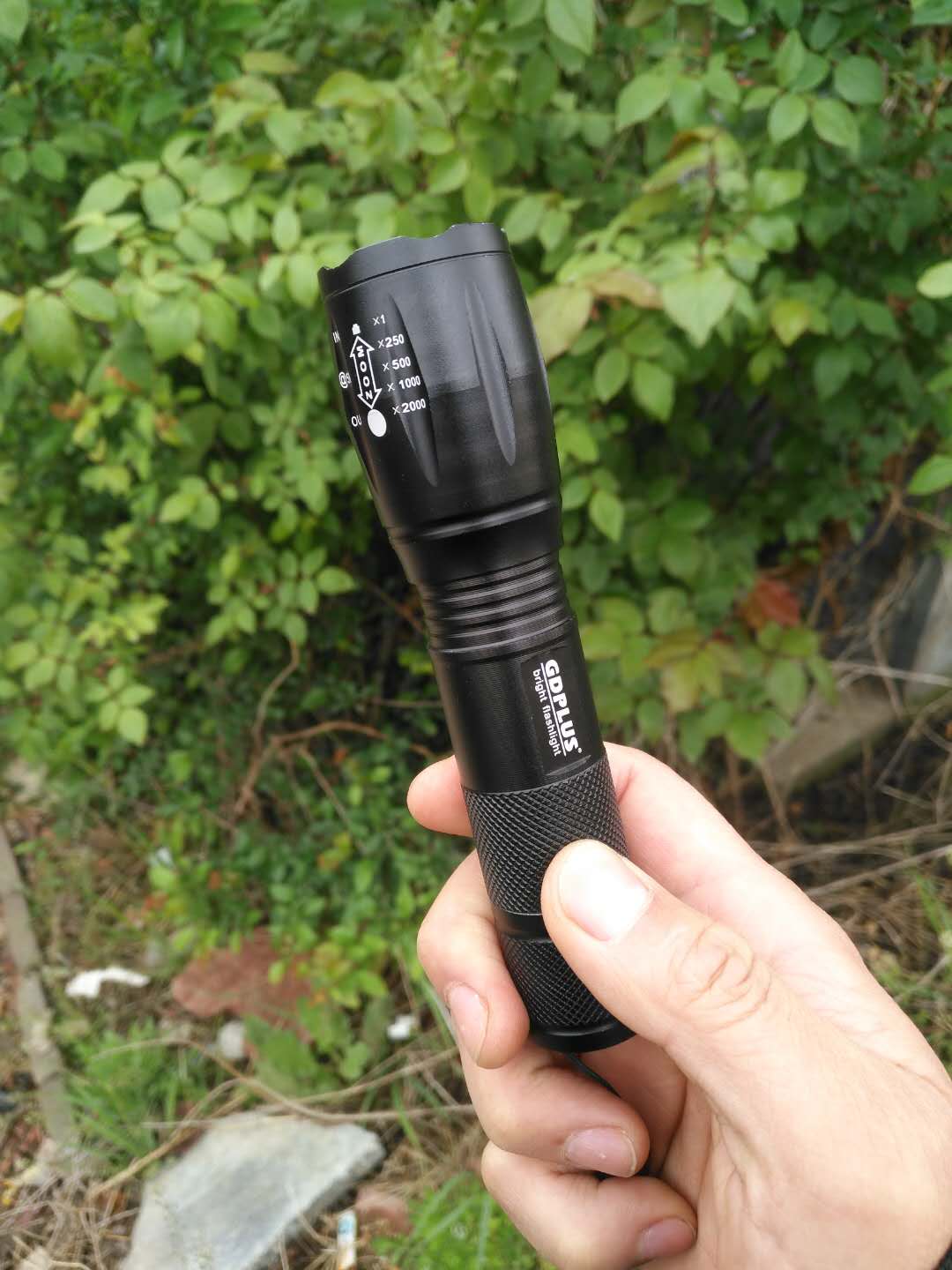 Aluminum alloy waterproof intense light flashlight 7 Number of battery 18650 battery 2000 times zoom 