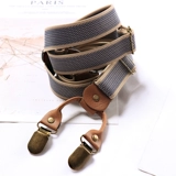 Ретро кофейные штаны, эластичные универсальные подтяжки подходит для мужчин и женщин, эффект подтяжки