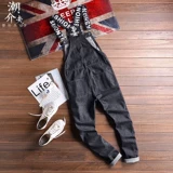 Приталенный японский комбинезон, джинсы подходит для мужчин и женщин для влюбленных, в корейском стиле, эффект подтяжки