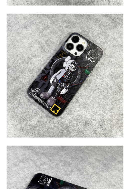 KAWS Warning New 14, 13, 12 iPhone Case