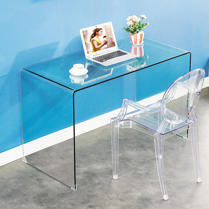 Computer Desk, Office Desk, Laptop Desk, Home Glass Desk, Desktop Dining Table, Simple Student Desk, Study Hot-Bent Desk