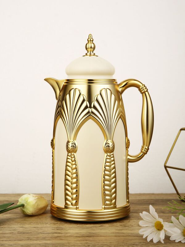 Middle Eastern Style Arabic Long-Lasting Insulated Kettle, Golden Body, Hotel and Home Use Insulated Kettle, Coffee Pot Middle Eastern Style Arabic Long-Lasting Insulated Kettle, Golden Body, Hotel and Home Use Insulated Kettle, Coffee Pot