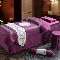 Темно -фиолетовый хлопок и льняной тканый ремень