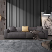 Post-modern technology fabric sofa Italian minimalist Hong Kong-style light luxury fabric sofa large living room villa model room furniture
