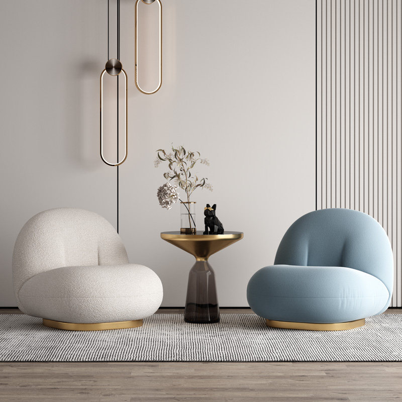 eamika modern light lavish single sofa balcony Leisure chair floating window Tiger chair ins net red designer furniture