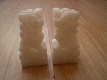 A pair of white marble lions a pair of cemetery gatekeepers household ornaments stone carvings funeral supplies and burial guardian stone lions