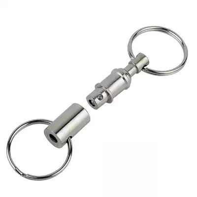 Creative double-headed keychain Double-headed detachable keychain Child and female keychain outdoor hanging buckle