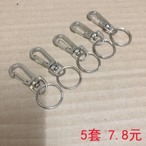Keychain spring buckle with key ring metal accessories