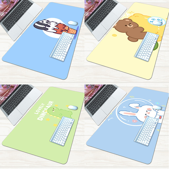 Game mouse pad extra large thickened large custom edge lock cute girl anime laptop desk pad