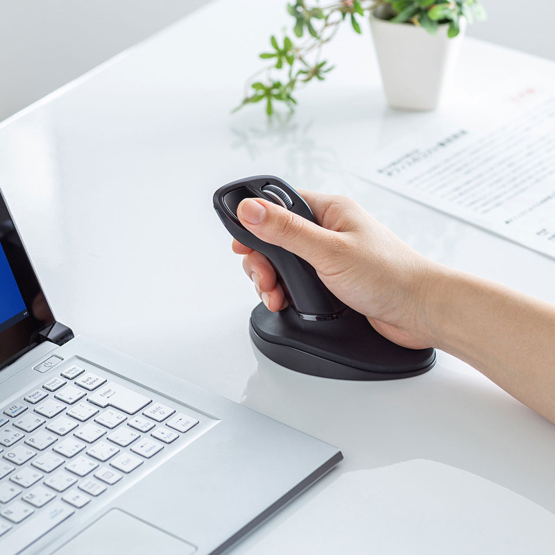 Japanese sanwa ergonomics Wireless sliding mouse large size vertical grip keys left and right Palm Trust Design Vertical Computer Slimy Vertical Grip Office