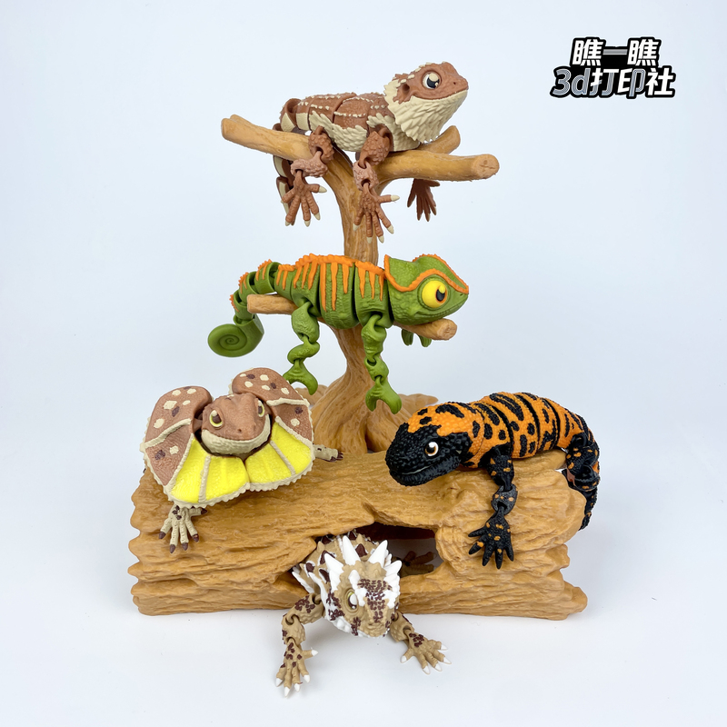 Simulated Lizard Doll with Movable Joints, Animal Model Decorative Ornament, Trendy Reptile Toy, Cute Pet Educational Toy