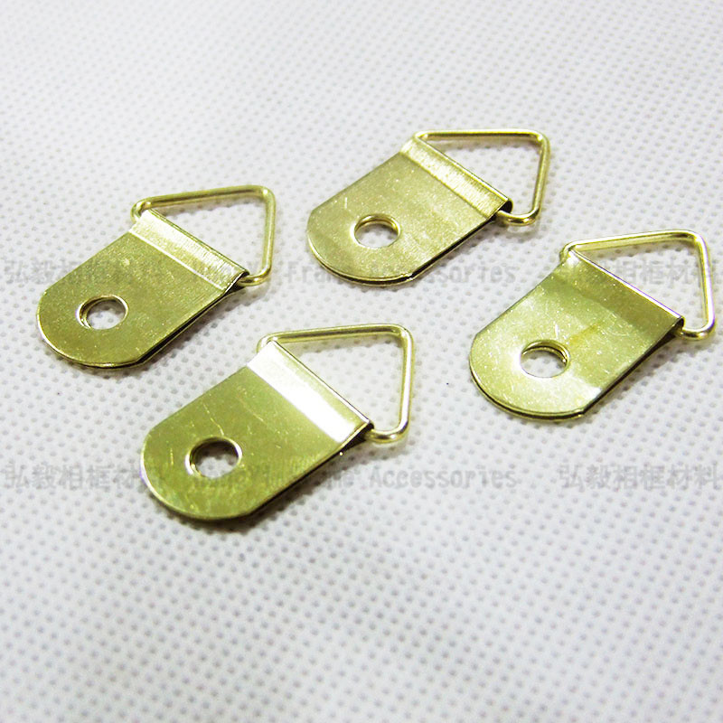 Cross Stitch Photo Frame Accessories Hook Hardware Hook Gold Large Triangle Hook Rings 1000 foot quantity Packaging