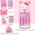 Hello kitty Thời trang màn hình cảm ứng Hello Kitty điện thoại di động mô phỏng nhà chơi Xin chào đồ chơi nhỏ của trẻ em