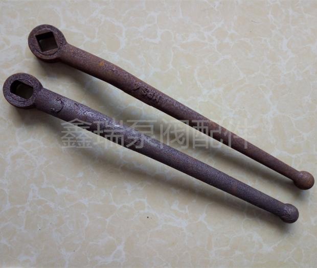 Ball valve special large WCB handle lengthened thickened high-pressure valve wrench ball valve flat hole square hole handle switch