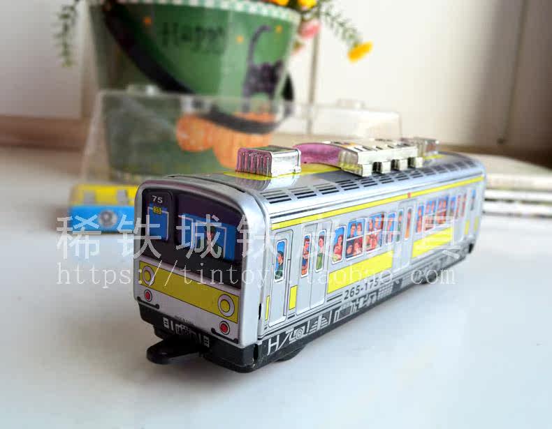 Post-80s tin toys export nostalgic collection props ornaments children's gifts retro subway train train carriage