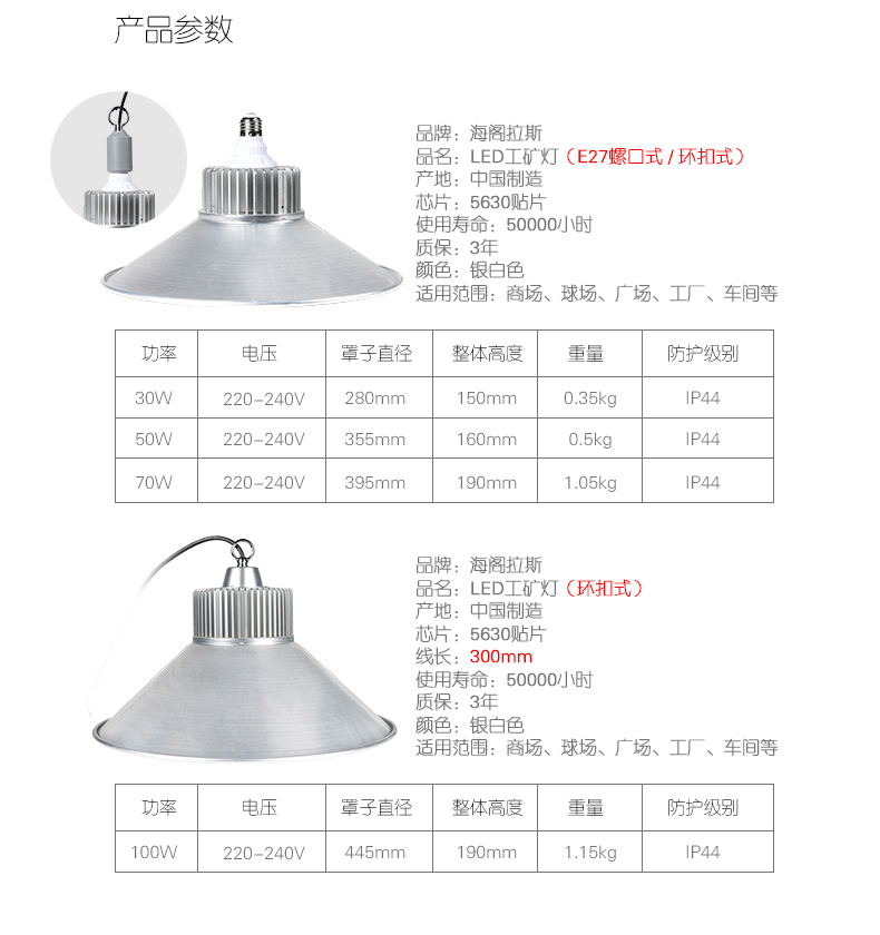 大功率LED工矿灯