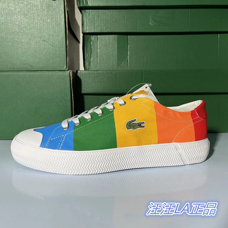 Lacoste French Crocodile Couple's Canvas Casual Shoes 41Cma0077 41Cfa0063