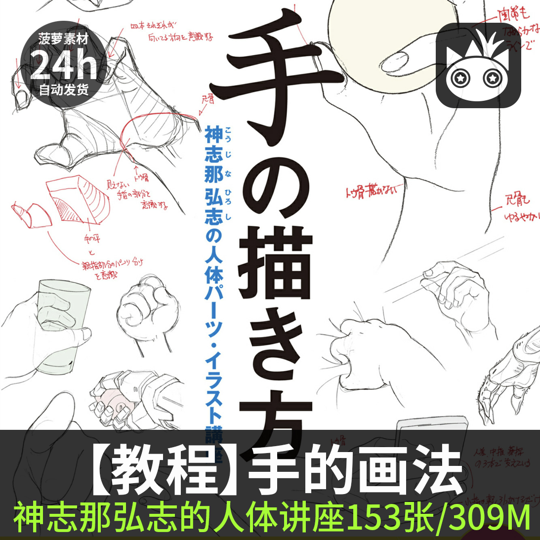 手的描绘方法神志那弘志手势动态手势造型人体结构动漫画法素材