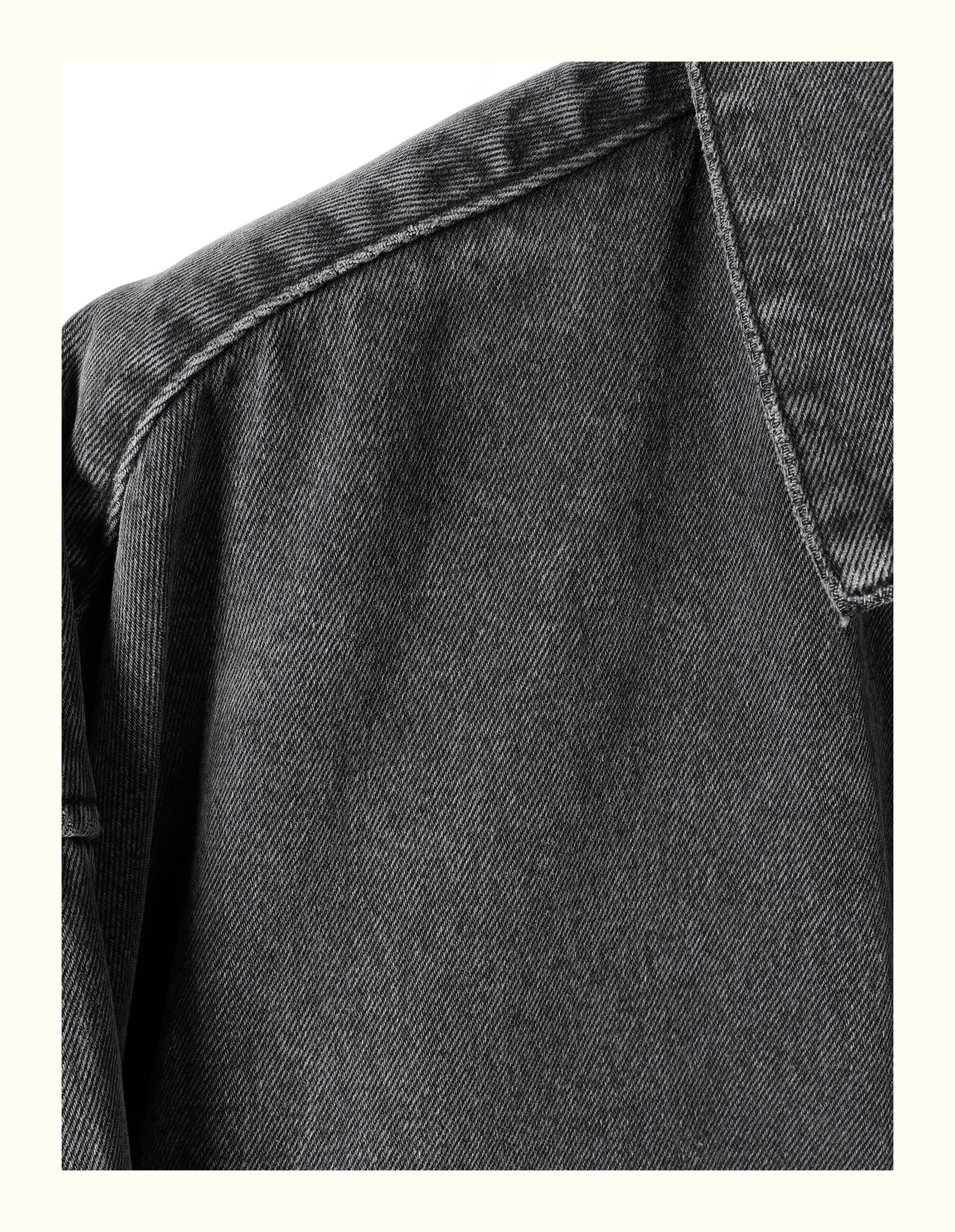 товар из китая 牧木秋冬新款日系复古潮牌男士牛仔衬衫夹克外套男宽松大廓形潮流 Other