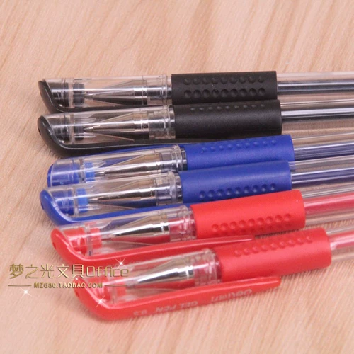 Ручка-роллер для школьников, черная синяя ручка на водной основе, 12 шт