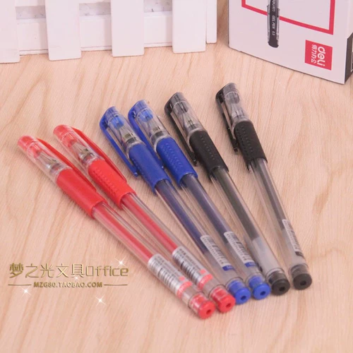 Ручка-роллер для школьников, черная синяя ручка на водной основе, 12 шт