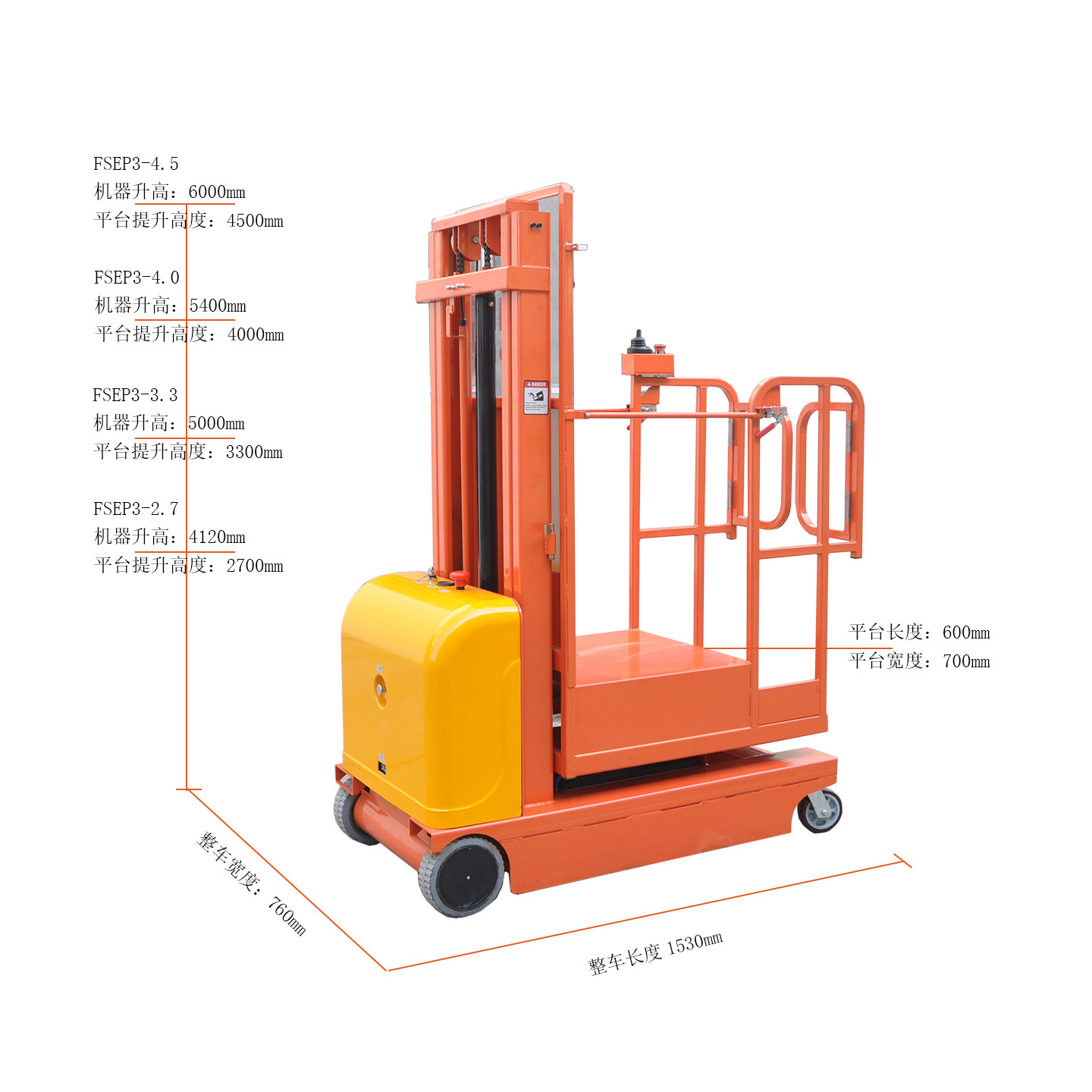 Shanghai Electric High-Altitude Material Handling Vehicle, Warehouse Shelving Picking Machine, Handheld Small Platform, Fully Automatic Hydraulic Lift