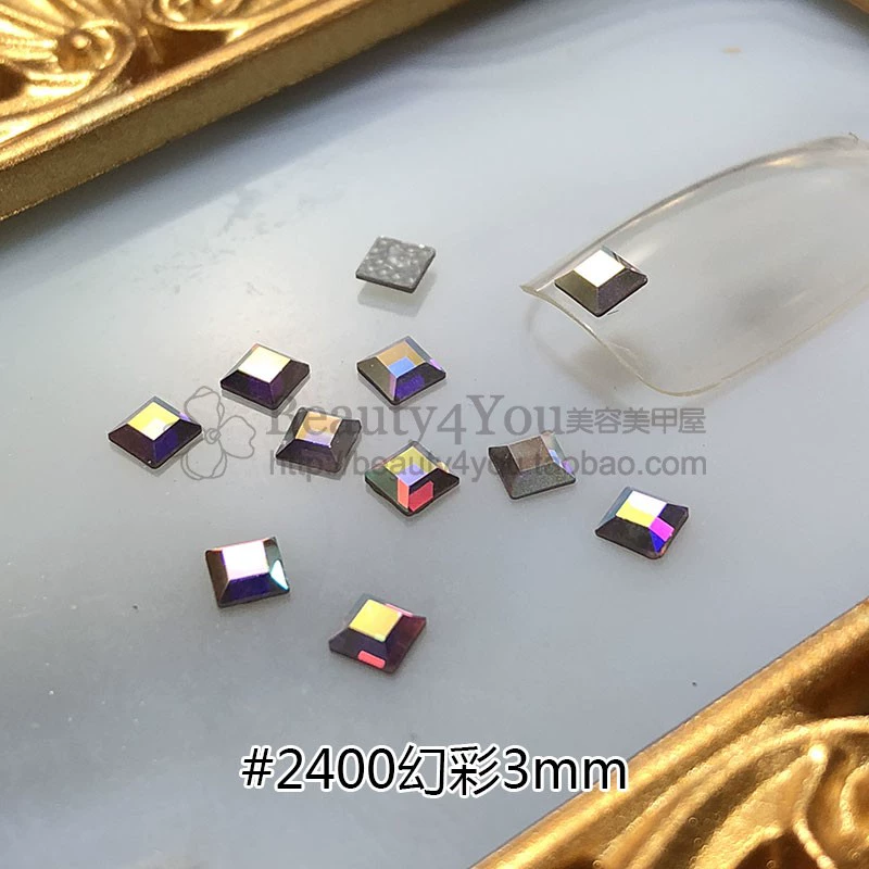 Công cụ trang sức nghệ thuật móng tay SWAROVSKI chính hãng Swarovski Crystal Áo rhinestone - Kim cương vuông phẳng - Công cụ Nail