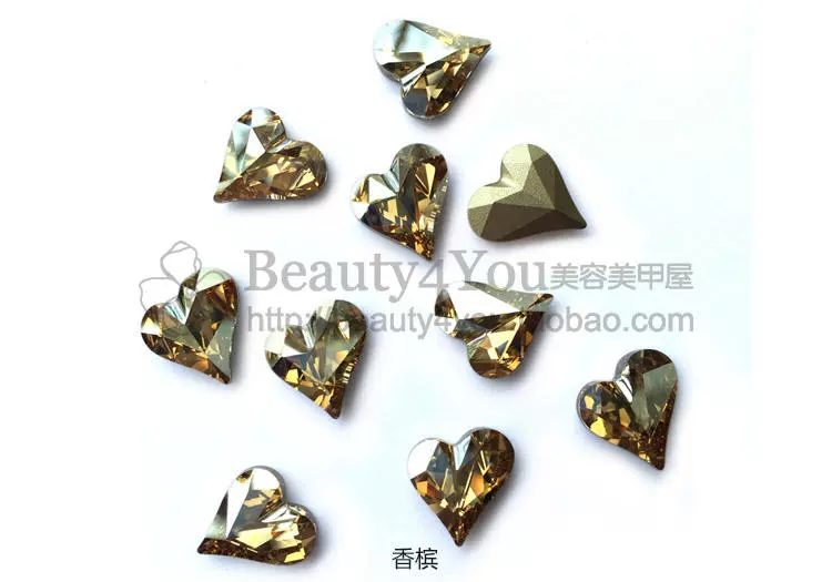 Công cụ trang sức nghệ thuật móng tay SWAROVSKI chính hãng Swarovski Crystal Áo rhinestone - Love Heart - Công cụ Nail