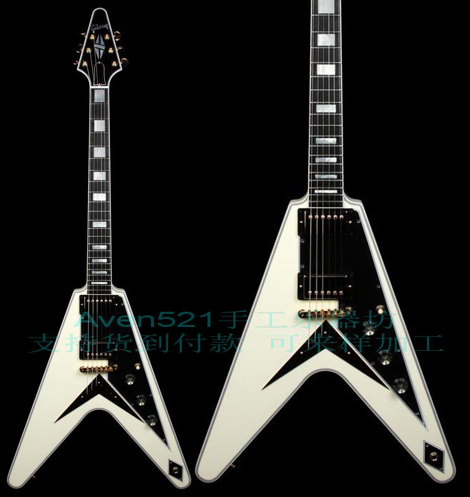 Custom Flying V electric guitar customer