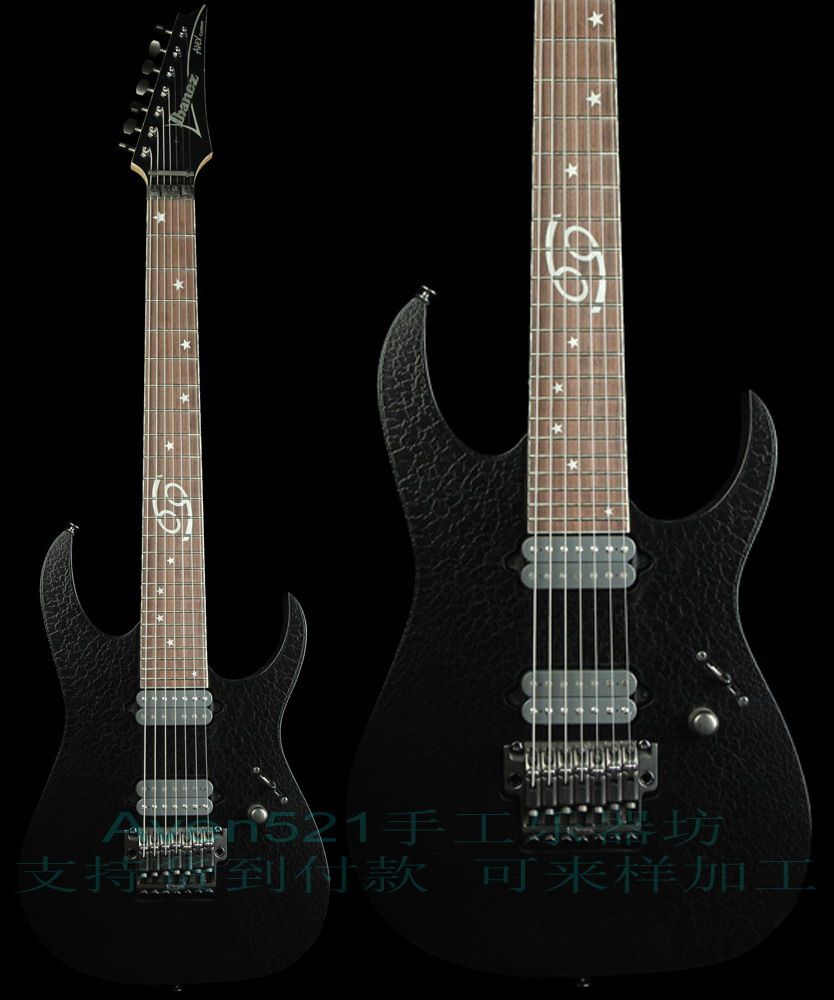 Custom Ibanezs Munky Apex1 Signature 7-String Black Electric Guitar