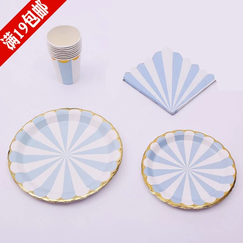 Одноразовая бумажная тарелка, десертный комплект, подарок на день рождения